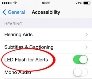 flash for alert