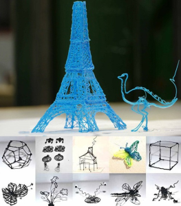 3D Printing Pen Printer Crafting Modeling Stereoscopic ABS Filament Arts Tool-Blue 2