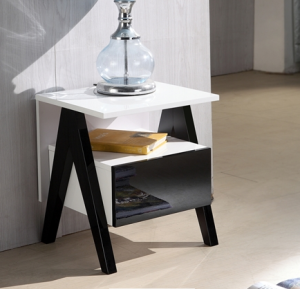 High Gloss Bedside Table Cabinet and Nightstand