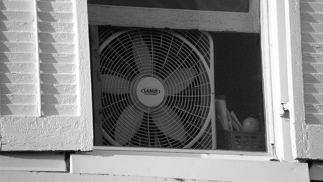 fan facing out