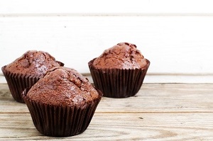 air fried chocolate muffins