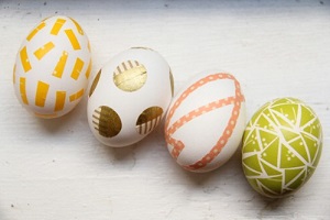 tape Easter eggs