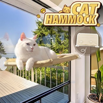 window-mounted cat hammock